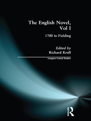 cover image of The English Novel, Vol I